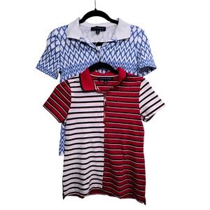 Bundle Tommy Hilfiger Women's‎ Polo Shirt XS Zip Classic Preppy Casua clean girl